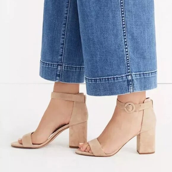 Madewell Regina Ankle-Strap Sandals in Sand Dune, Size 6.5 - Picture 5 of 9